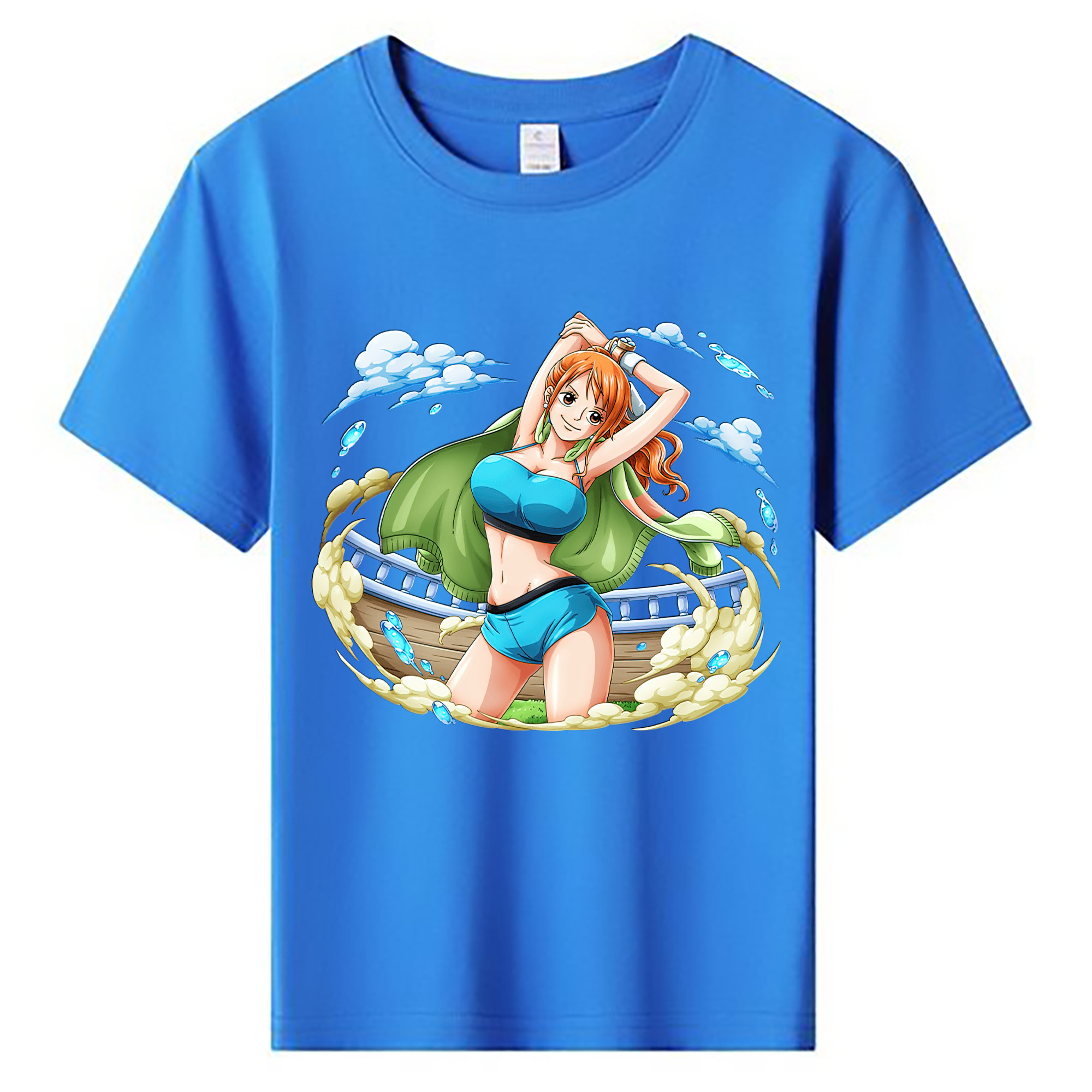 （画像用） ワンピース ナミ ONE PIECE Nami 綿100％キッズTシャツ（フロントプリント）